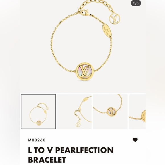Louis Vuitton L TO V PEARLFECTION BRACELET - Picture 1 of 8